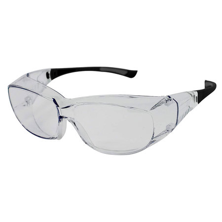 Zayaan Health PrimeX Gray Lens Black Temple, Anti-Scratch Anti Fog Safety Glasses ZH-PRXSG-GYLBKT-MS14